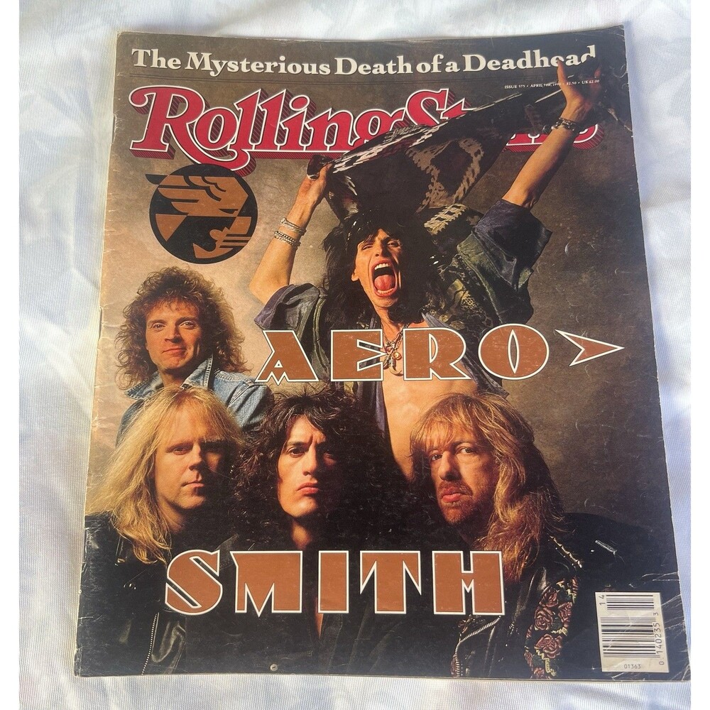 Vintage 1990 Rolling Stone Music Magazine Aerosmith Gypsy Kings Knopfler Baldwin